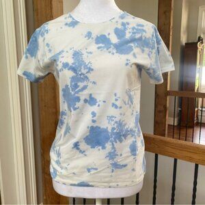 Anthropologie Knot Sisters Chillout Sky Blue Tie-Dye Top tee cotton comfy